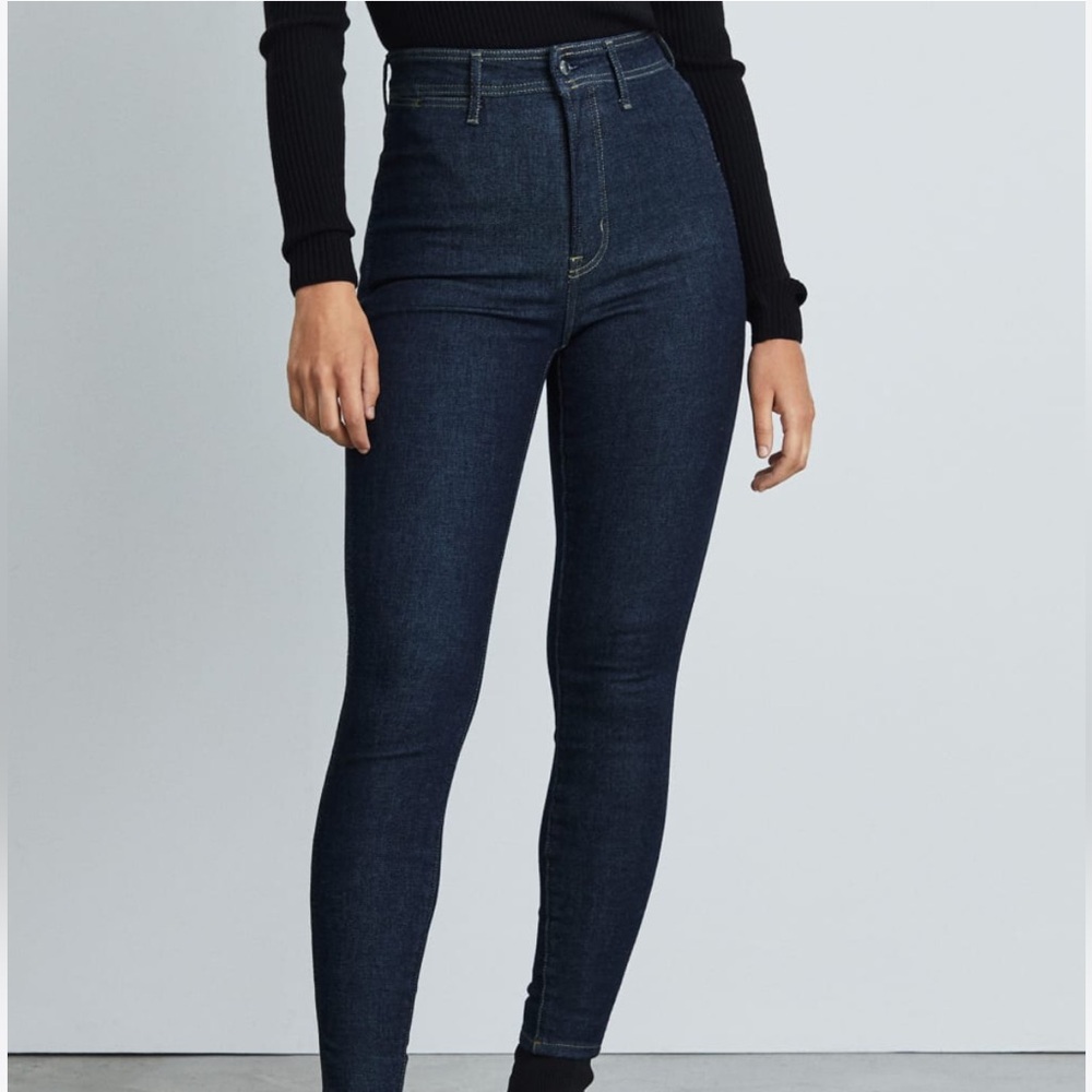 Women's High-Rise Skinny Jeans - Dark Blue